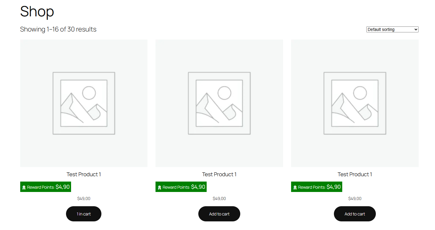 Product Page Points Display